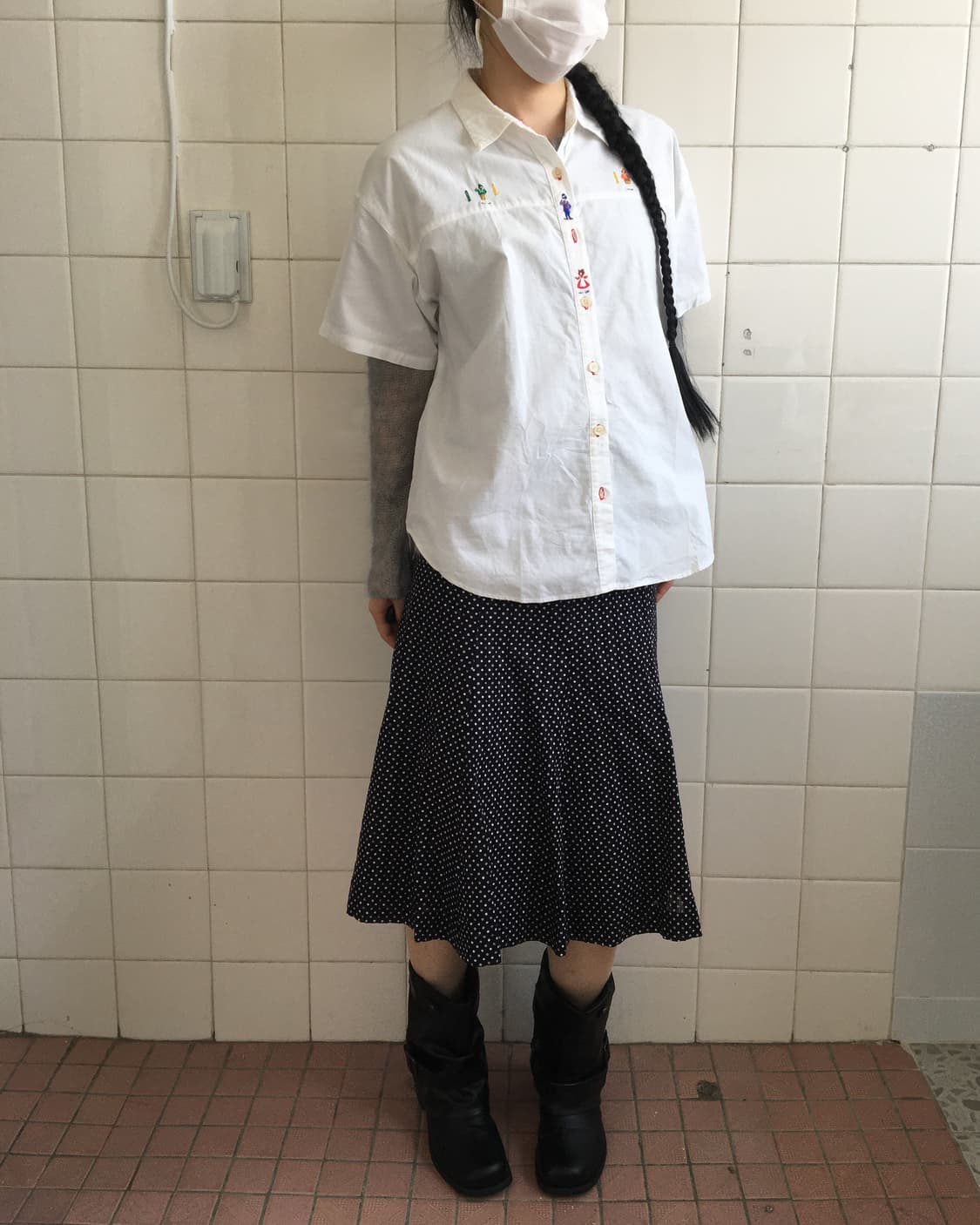 Dot pattern skirt 상품이미지4