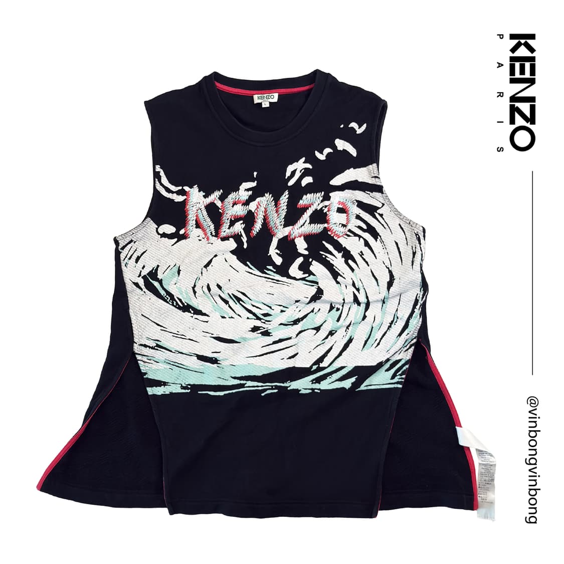 겐조 자수 웨이브 슬리브리스  상품이미지2