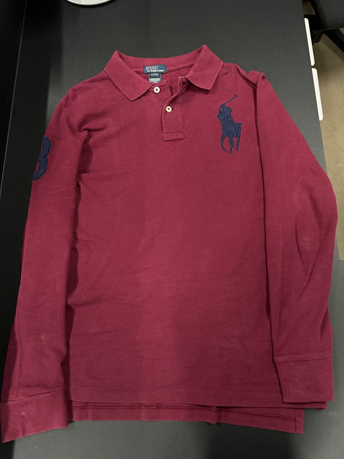 폴로 랄프로렌 빅포니 긴팔 카라 티셔츠 버건디 상품이미지4