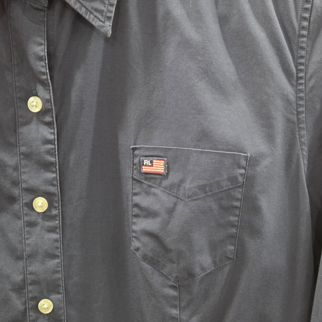 폴로진스 우먼 솔리드 셔츠 네이비 L 상품이미지2