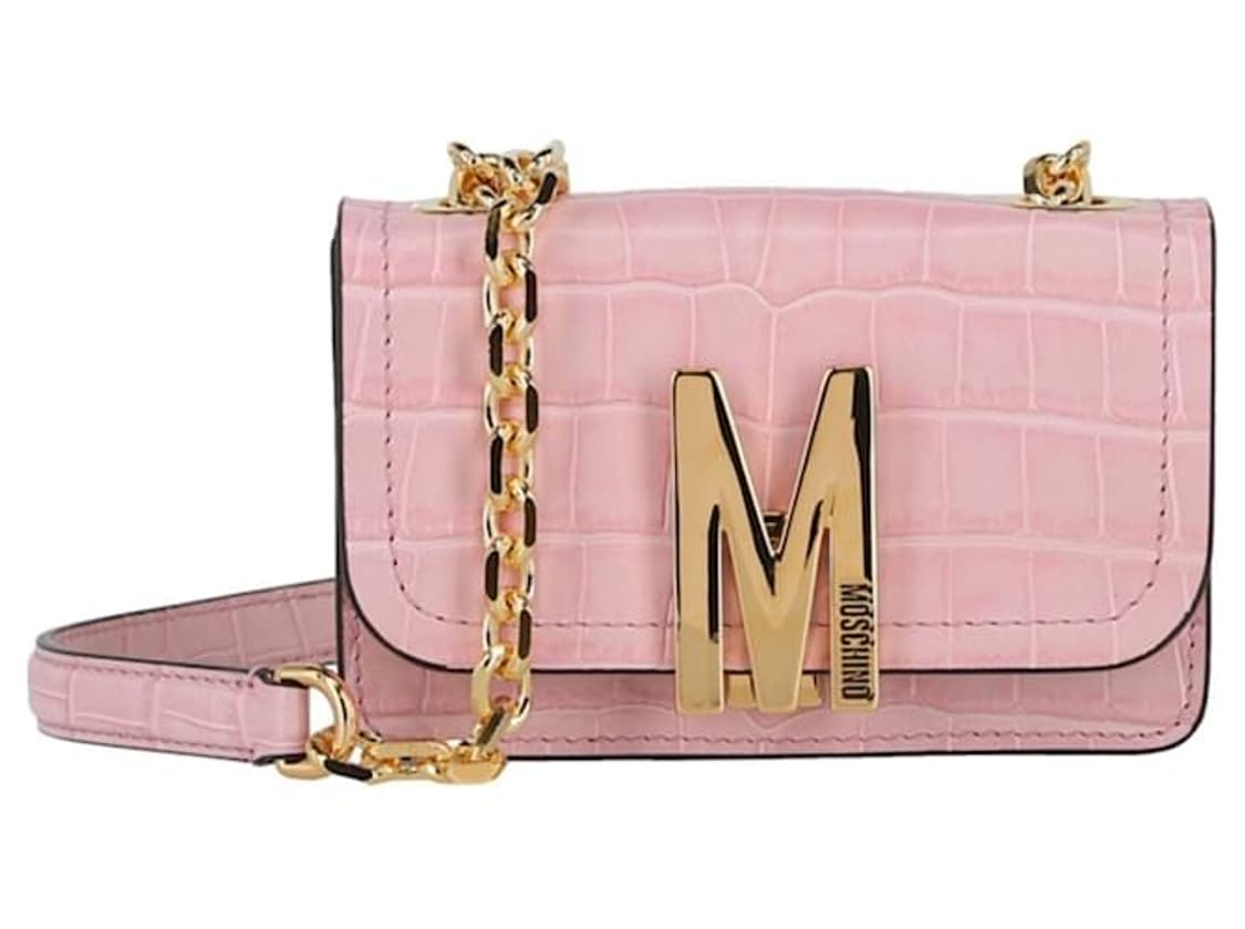 (착샷O) Moschino Croc-Embossed Leather bag 상품이미지1