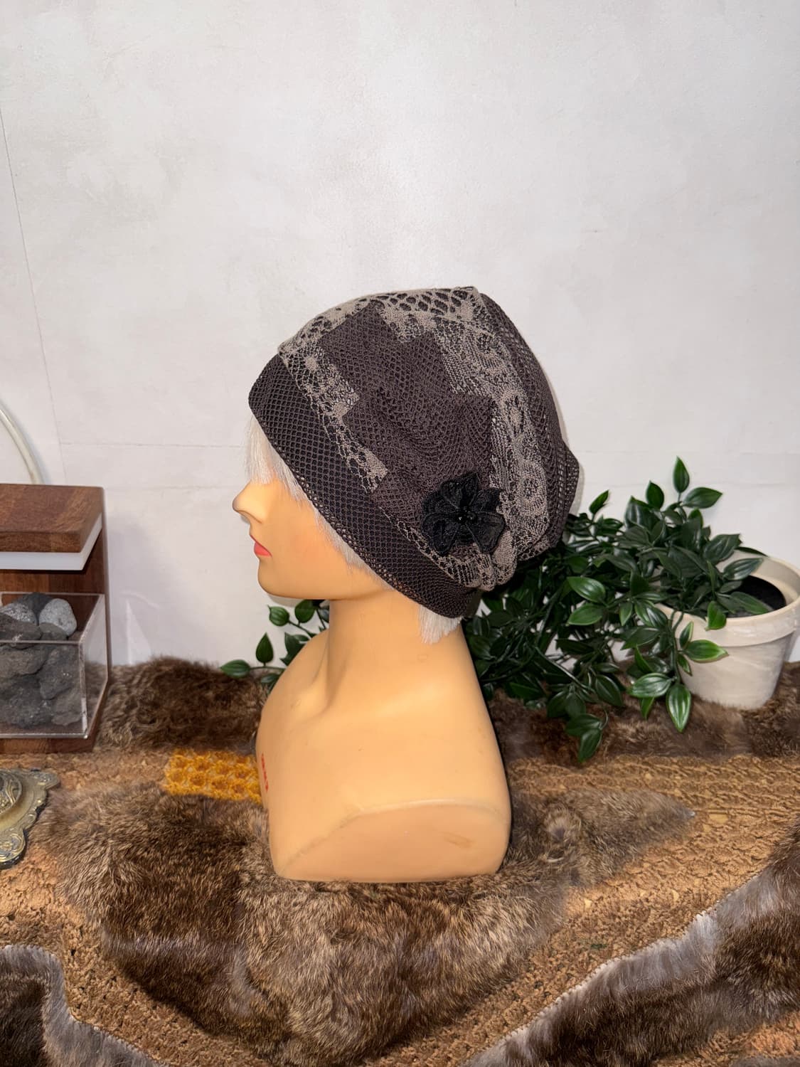Ash purple oriental net beanie 상품이미지2