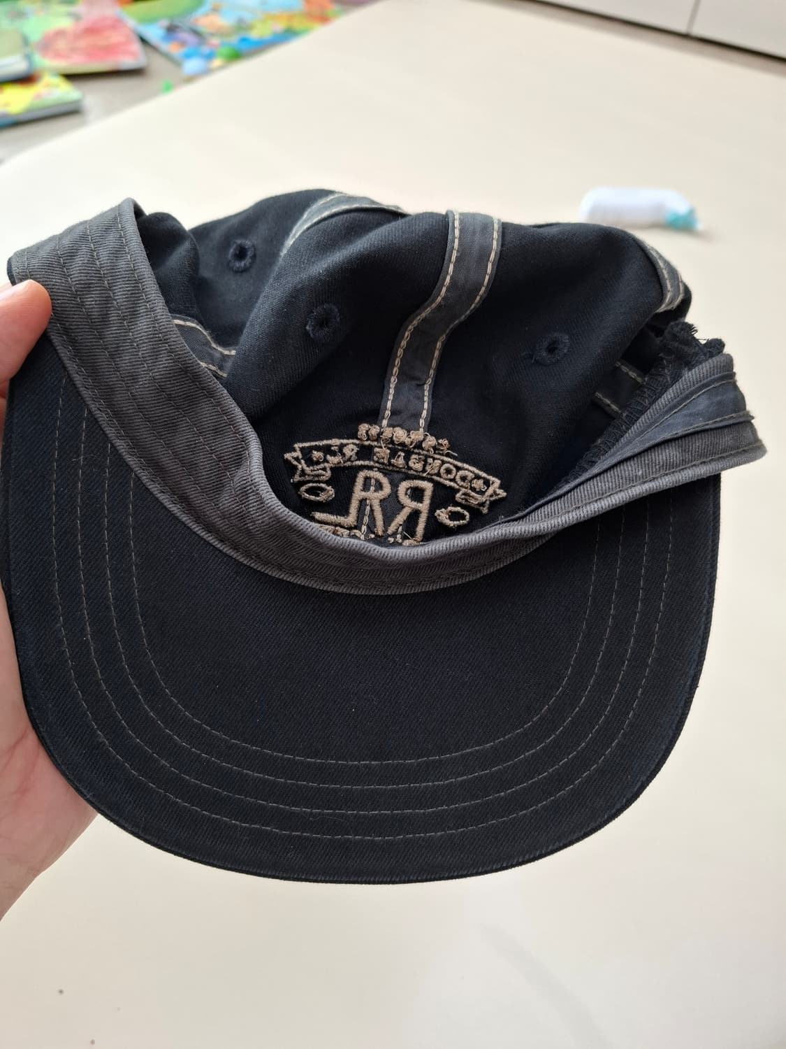 랄프로렌 더블알엘 랜치 로고 블랙 볼캡 상품이미지7