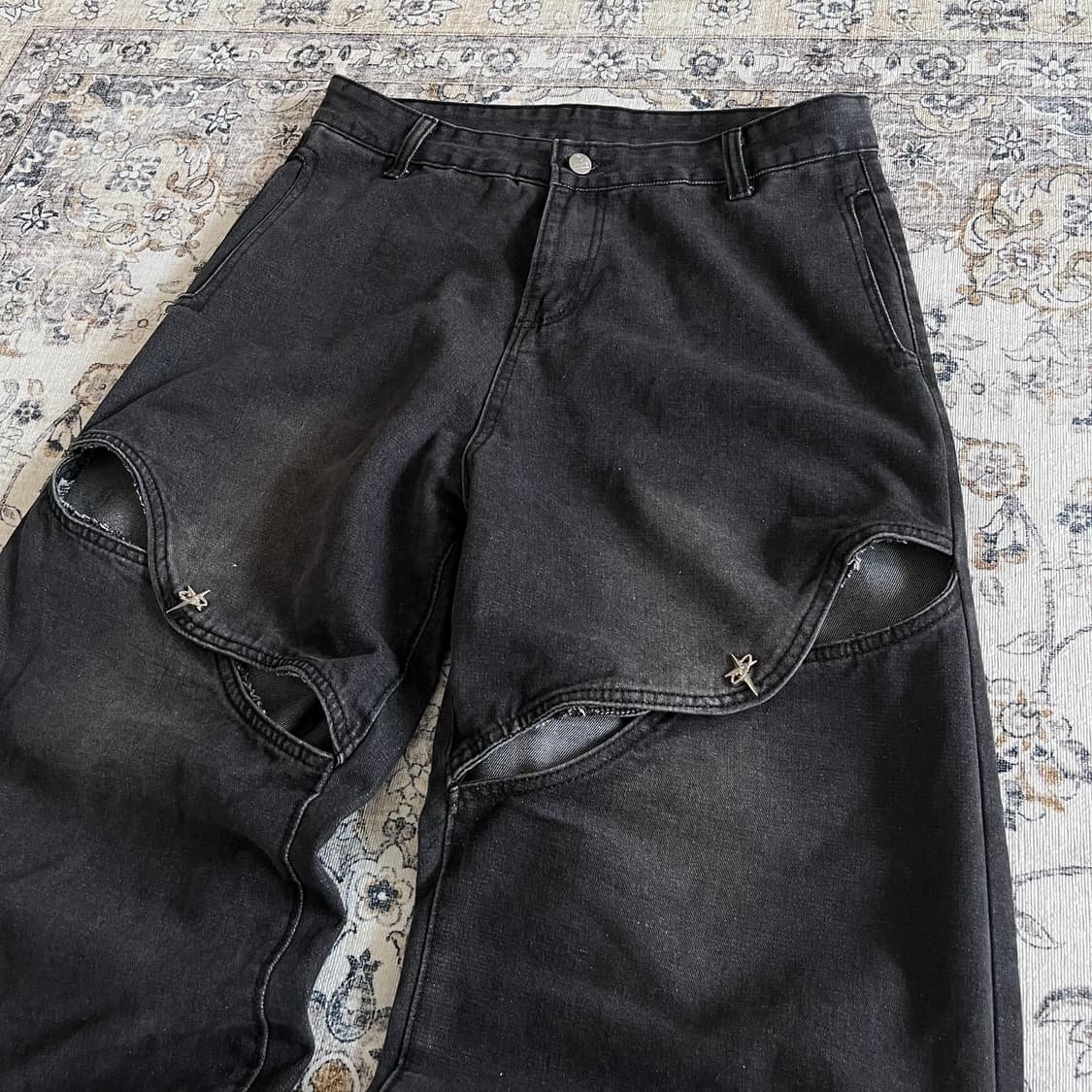 빈티지 트임 절개 디테일 데님팬츠 상품이미지2