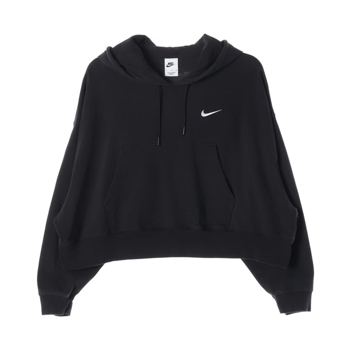 나이키 블랙 스우시 크롭 후드티 XL 상품이미지1