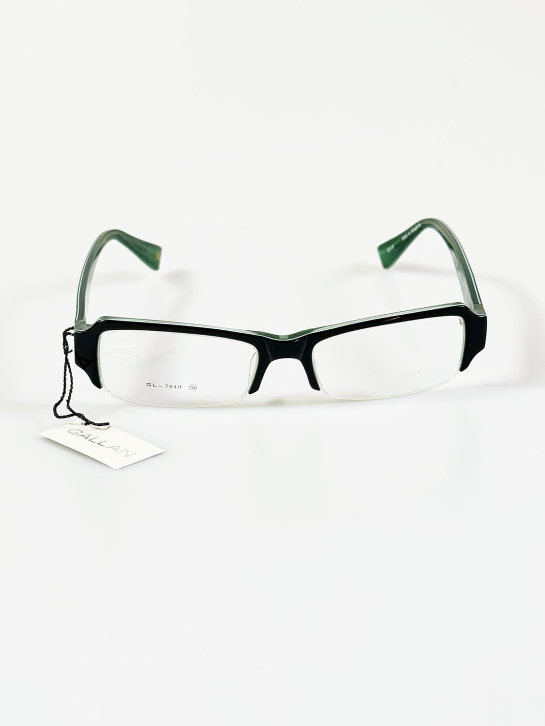 GALLAN 투톤 뿔테 반무테 스퀘어 빈티지 안경 상품이미지2