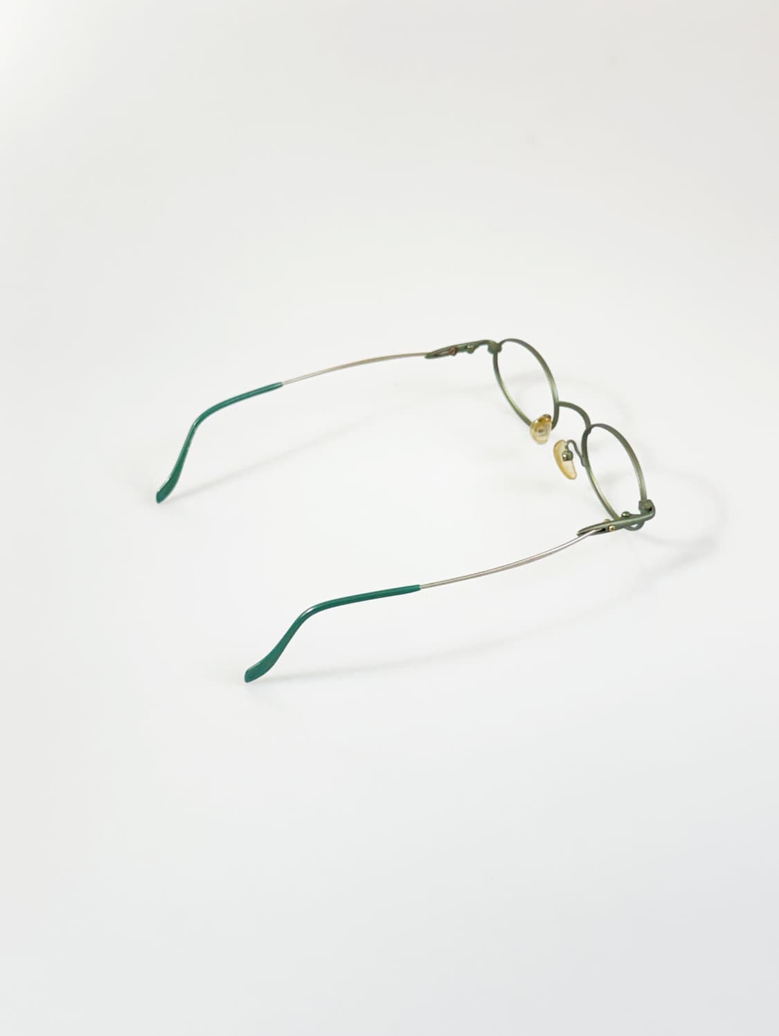 90s 올리브 그린 슬림 오벌 프레임 빈티지 안경 상품이미지4