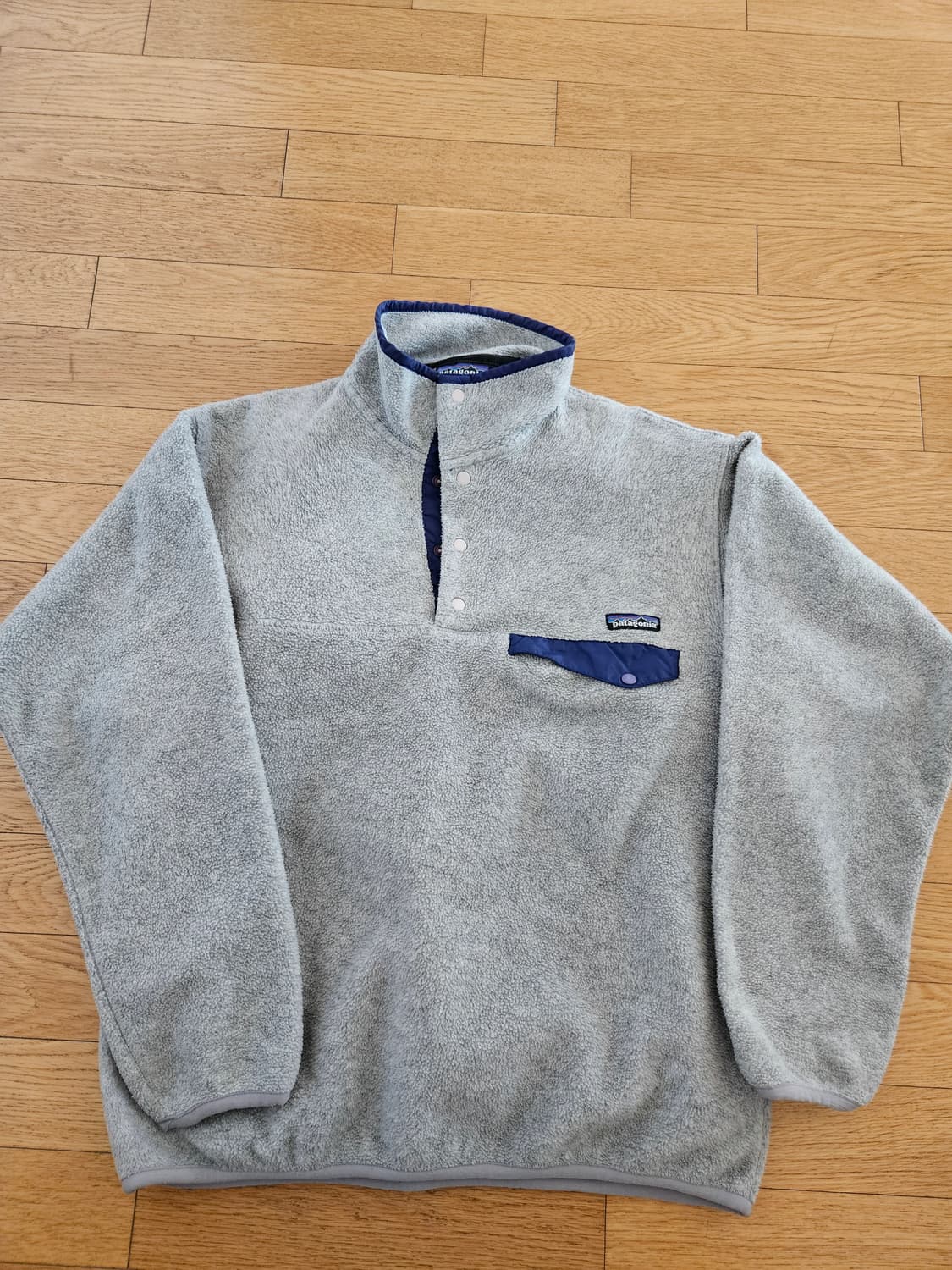 소장 파타고니아 신칠라 시멘트 블루 후리스 플리스 아노락 상품이미지2