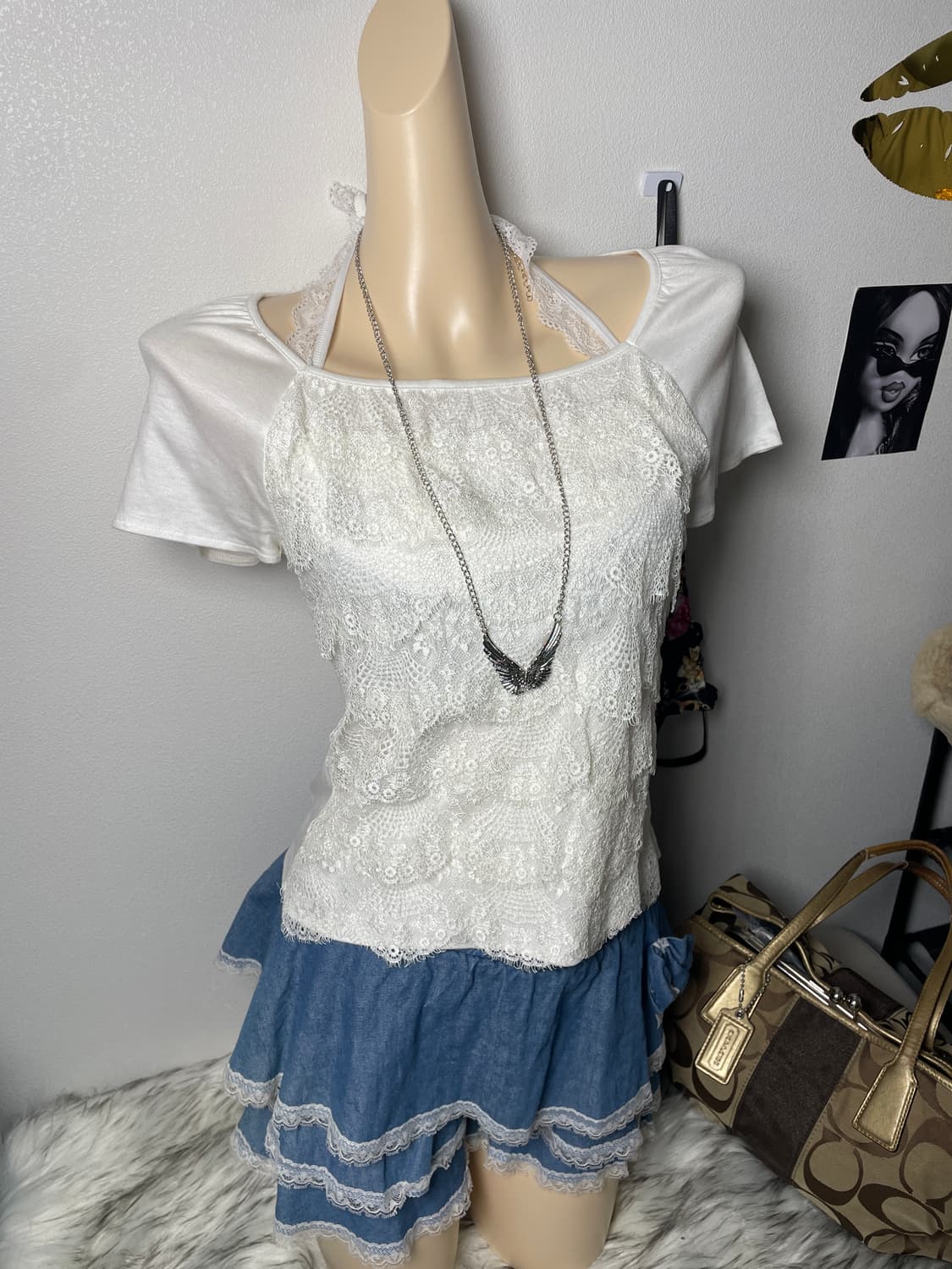 빈티지 러플 블라우스 티셔츠 상품이미지2