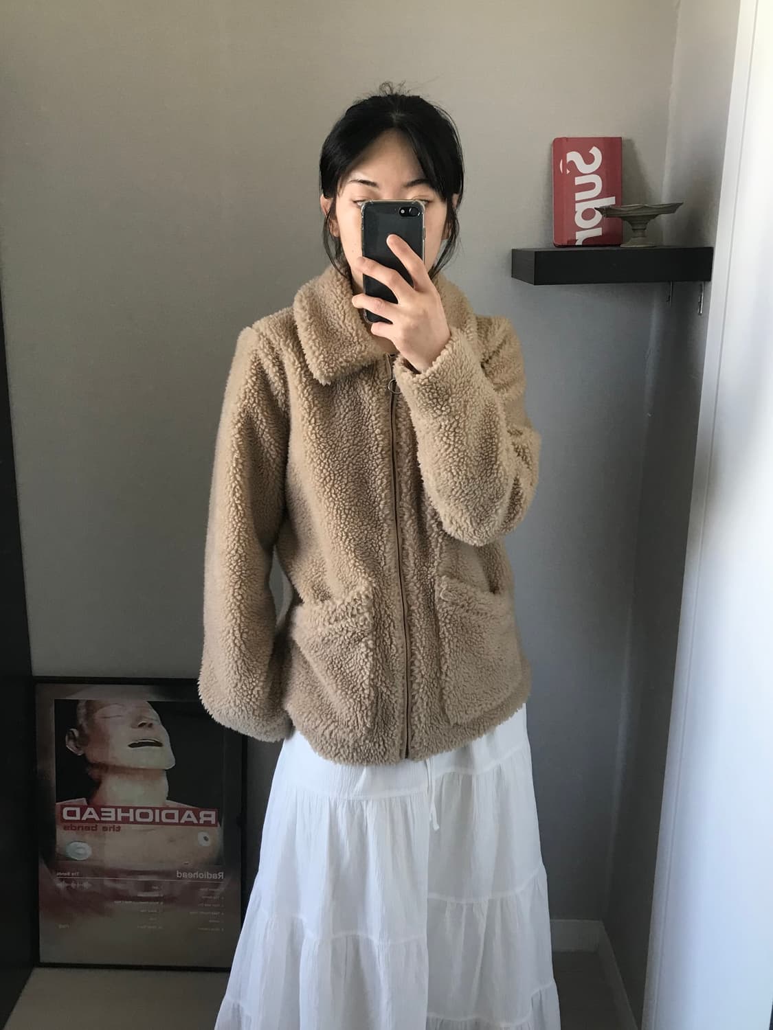 홀리스터 베이지 플리스 집업 상품이미지2