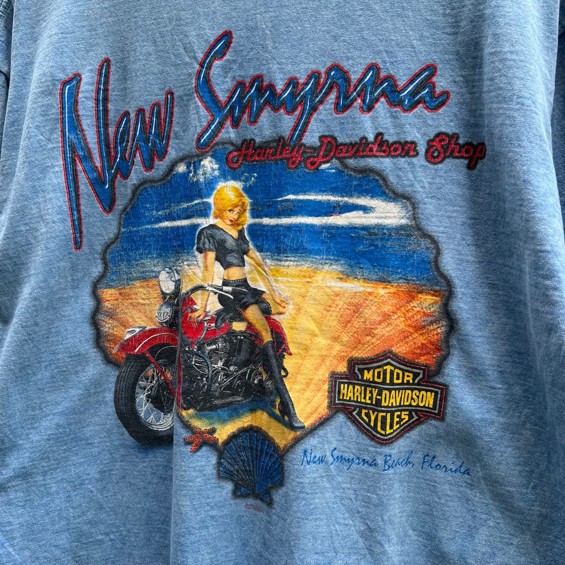 H-D 할리데이비슨 USA 바이크 걸 튜블러 반팔티 상품이미지2