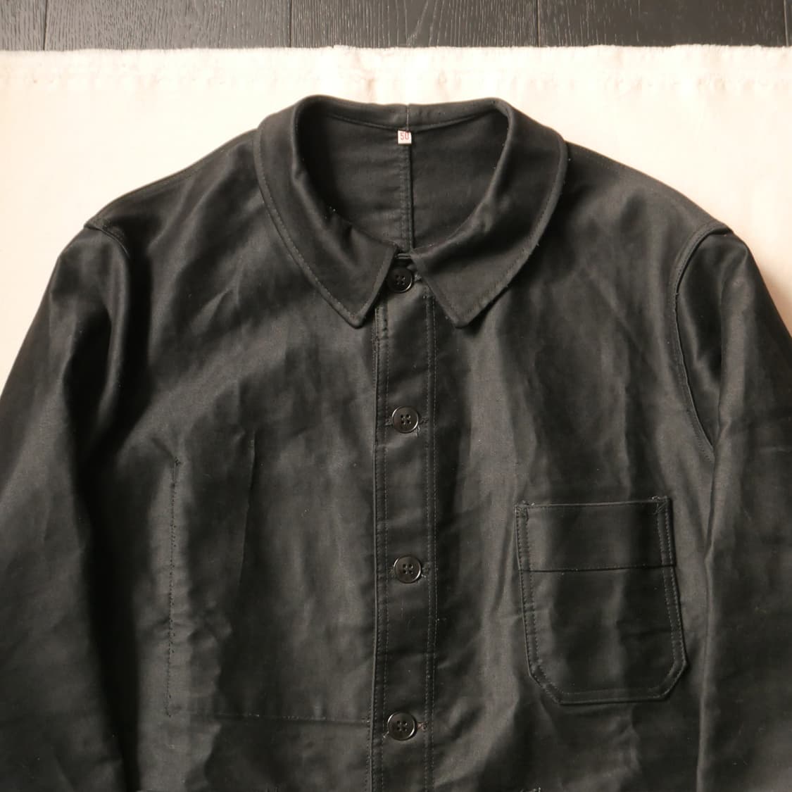 1960s French Black moleskin work jacket 상품이미지2