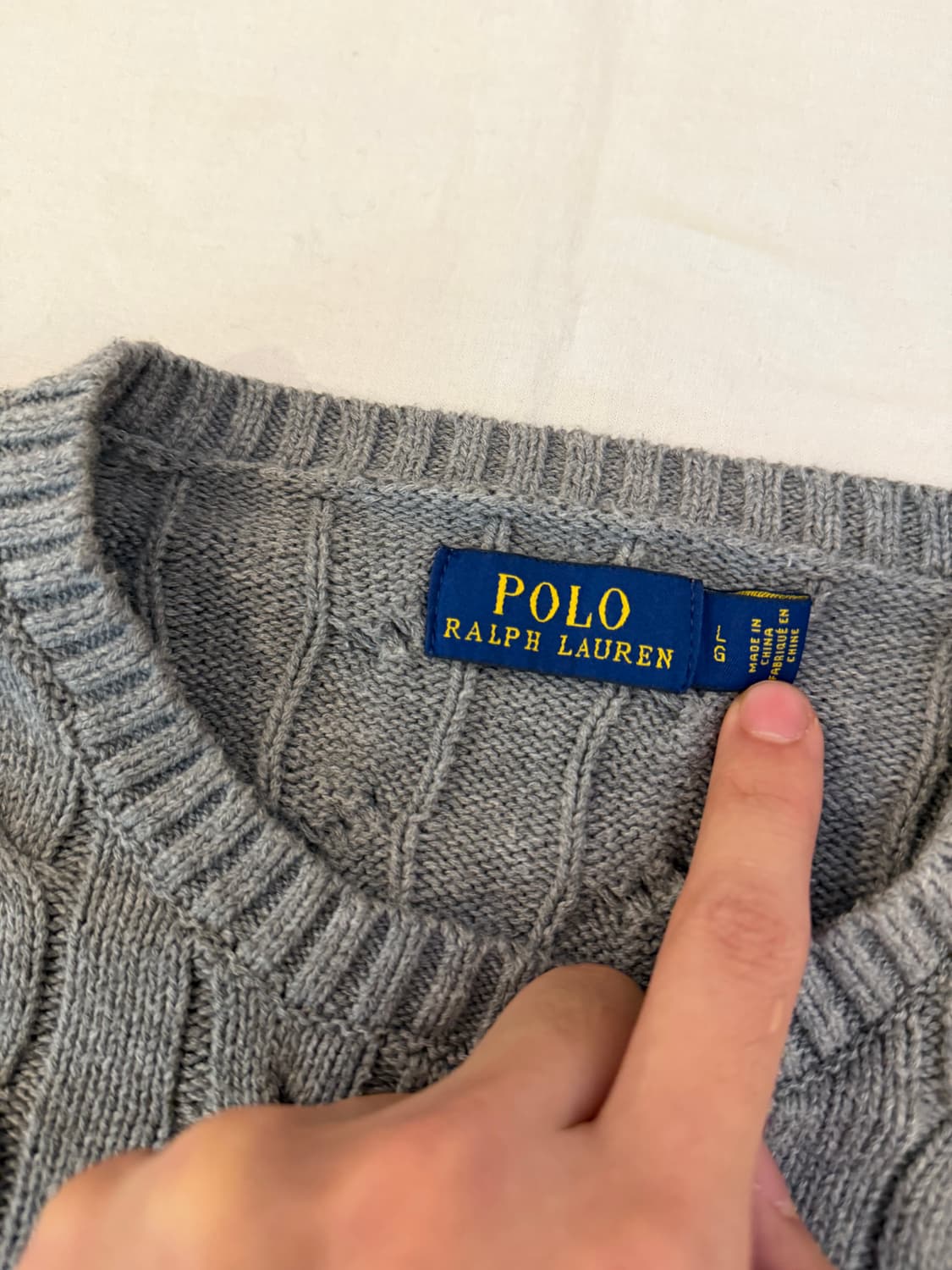 폴로 랄프로렌 신형 꽈배기 케이블 니트 그레이 상품이미지4