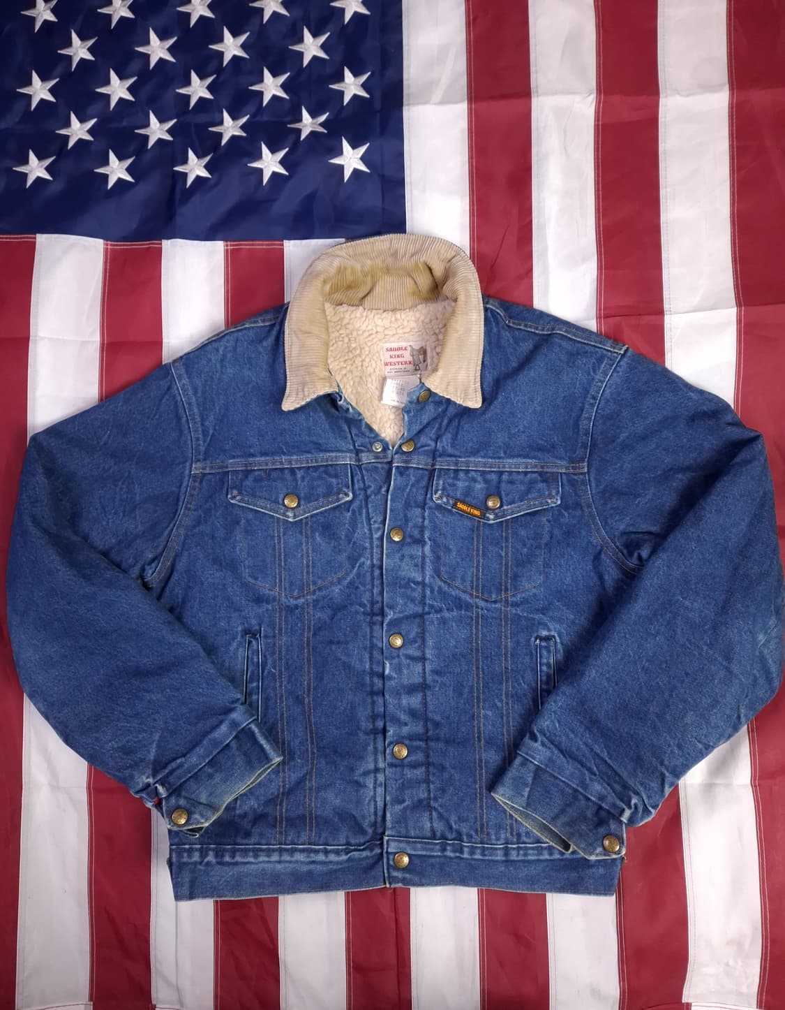 오리지날 80's SADDLE KING WESTERN 데님 쉐르파 자켓 상품이미지1