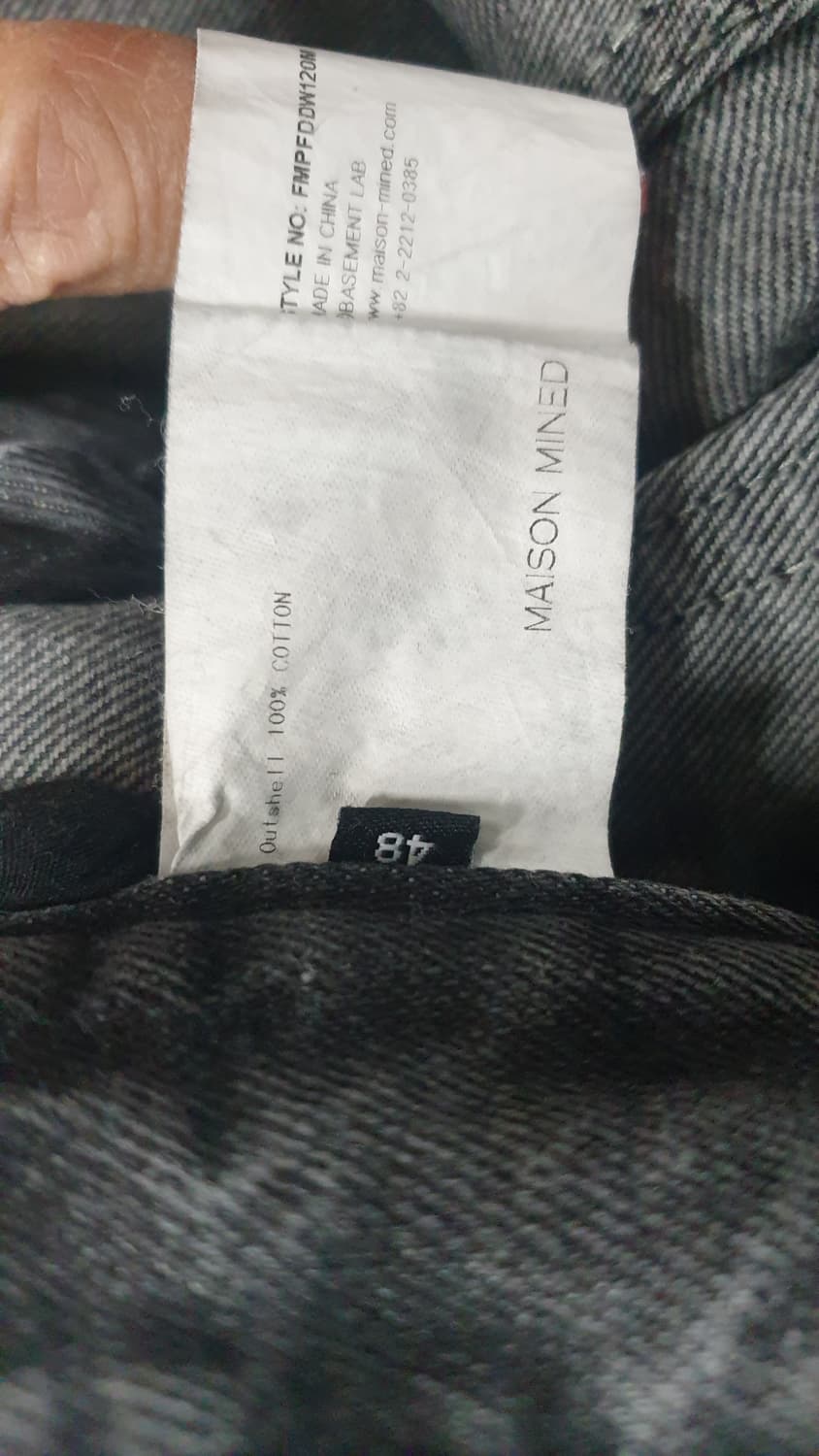 메종미네드 데미지 워싱 와이드 데님 48 상품이미지5