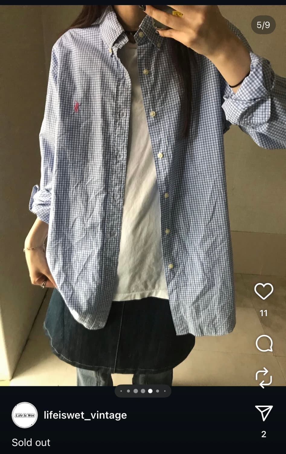 폴로 체크 셔츠 상품이미지5