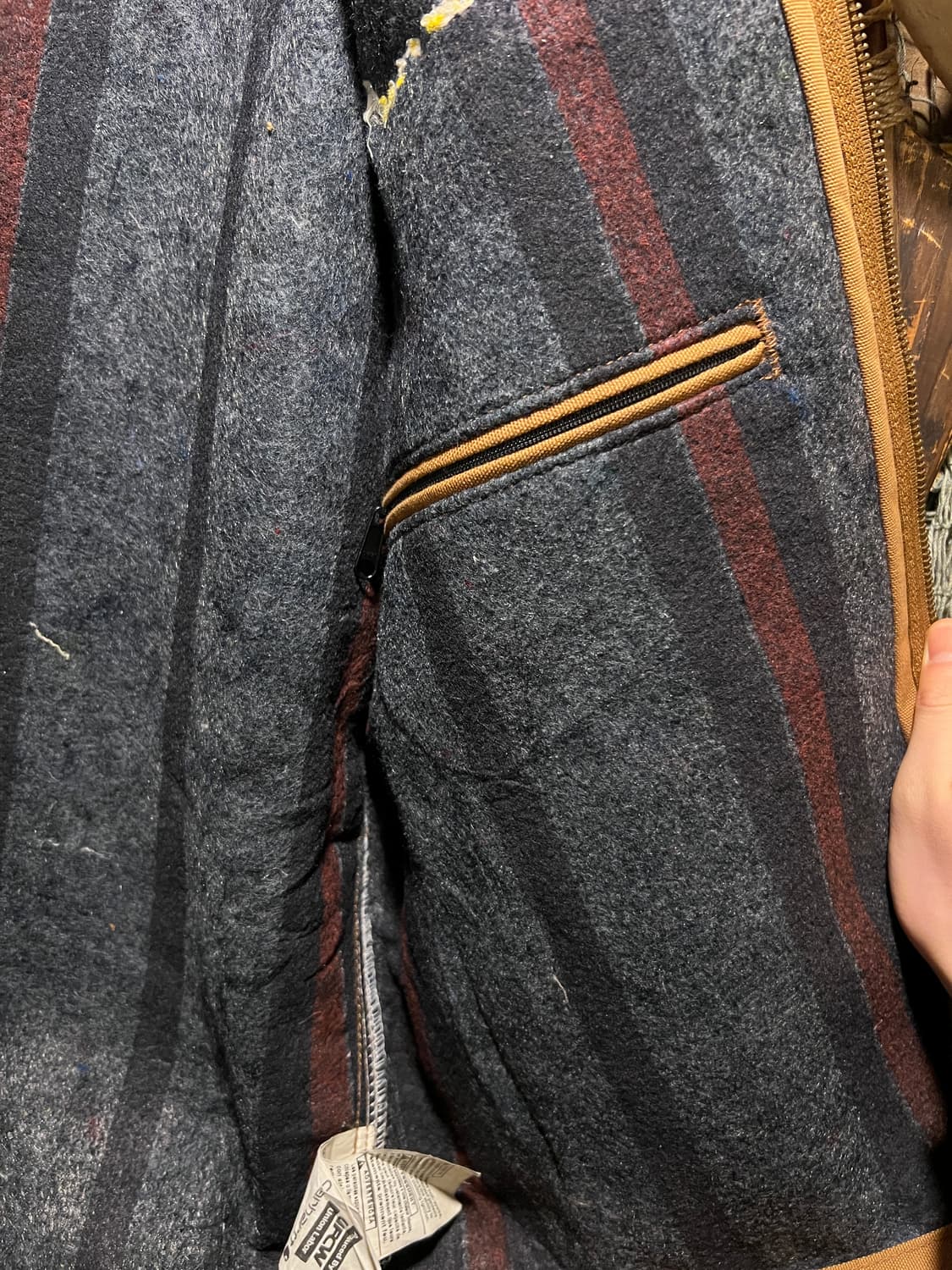 [M]칼하트 Made in USA 브라운 디트로이트 워크 자켓 상품이미지7