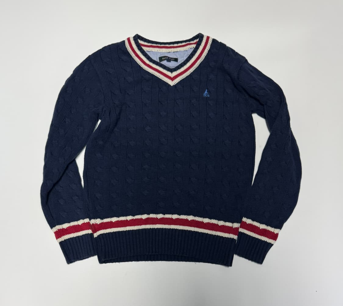 여성 귀여운 빈폴 BeanPole 꽈배기 니트 s 네이비 상품이미지1