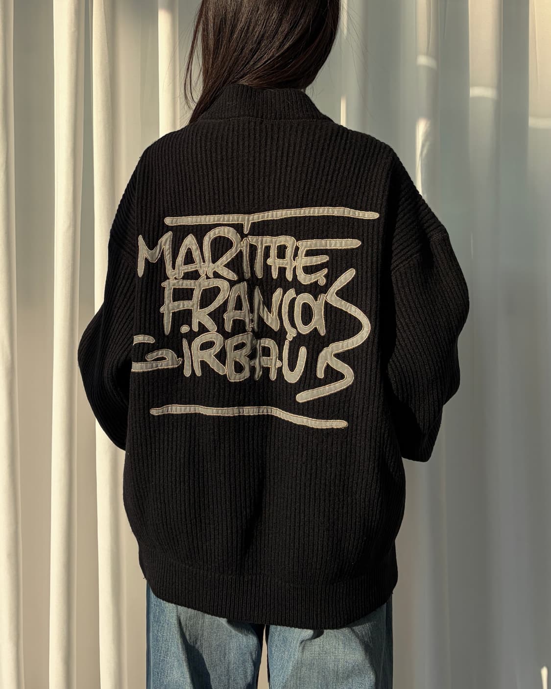 [L]마리떼 프랑소와 저버 90s 올드 스펠아웃 니트 집업 상품이미지1