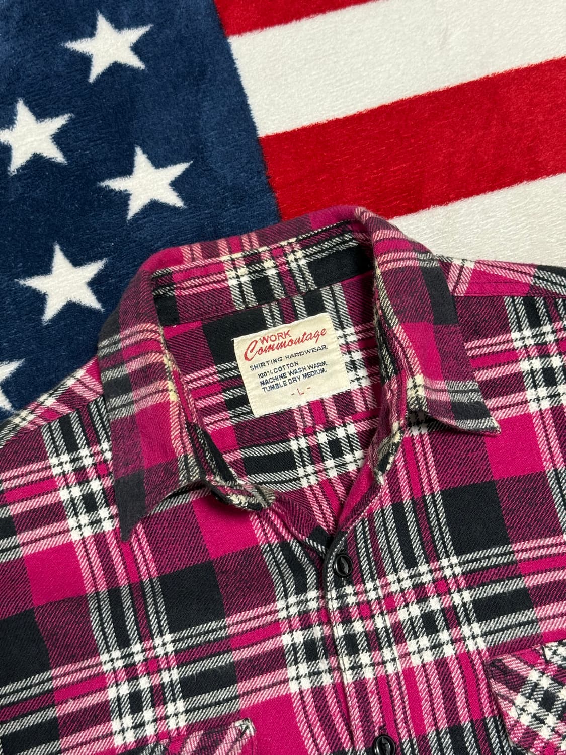 빈티지플란넬셔츠 워크웨어 flannel shirt 타탄체크 vintage 상품이미지6