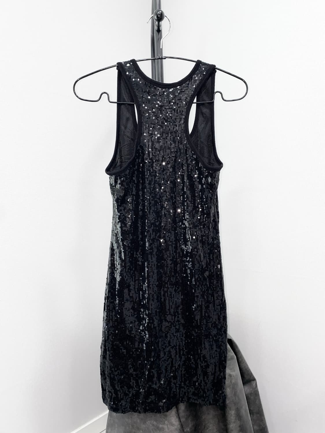Glam Black Sequin Mini Dress 상품이미지5
