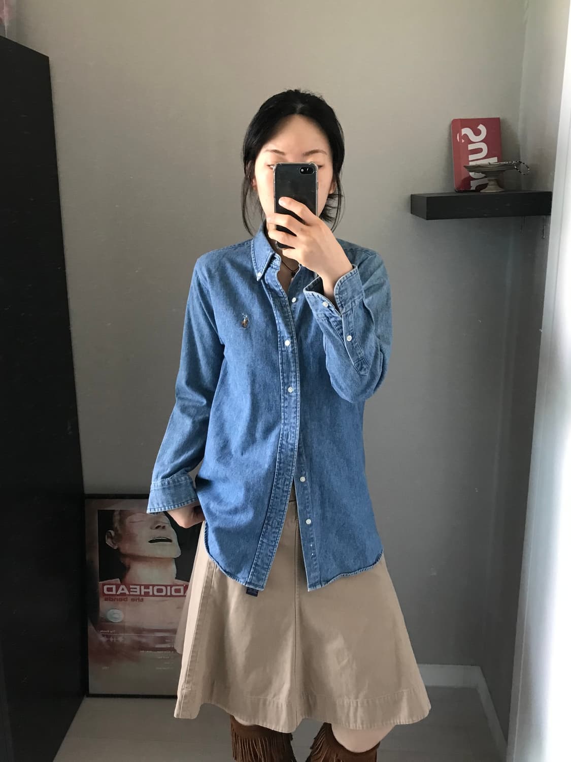 폴로 랄프로렌 포니로고 데님 연청 셔츠 상품이미지4