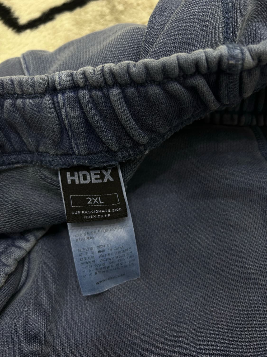 [2XL]HDEX 피그먼트 버뮤다 팬츠/네이비 상품이미지5