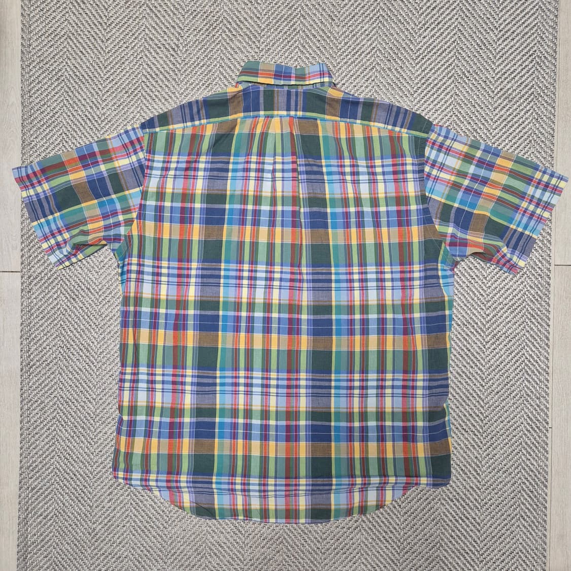 90s 폴로 랄프로렌 마드라스 반팔 셔츠 (XL) 상품이미지6