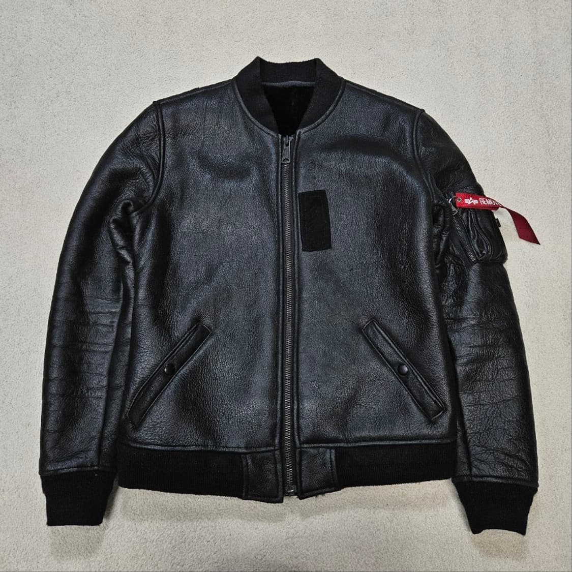 알파인더스트리 염소 가죽 봄버 자켓 XL 상품이미지1
