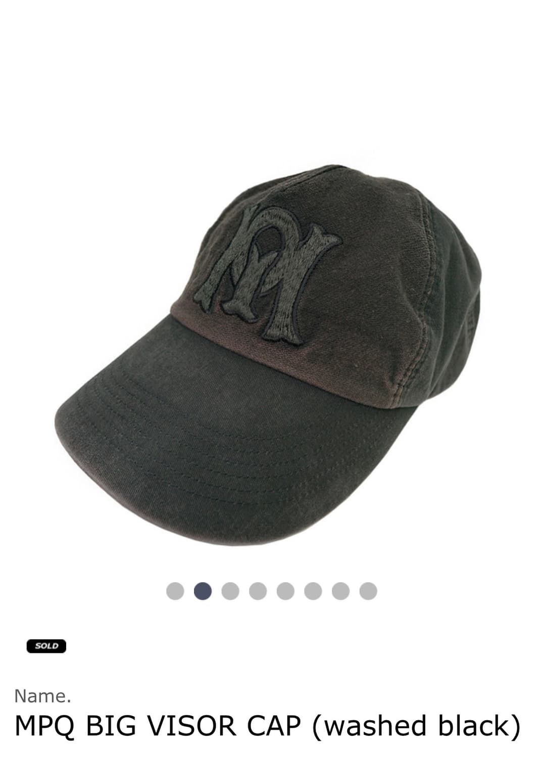 mpq 빅바이저 캡 워시드 블랙 ( wased black) 상품이미지1
