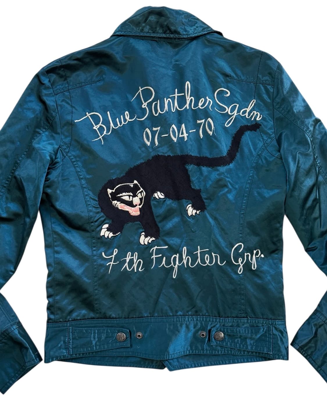 디젤 블랙 팬서 새틴 블루종 자켓 상품이미지4