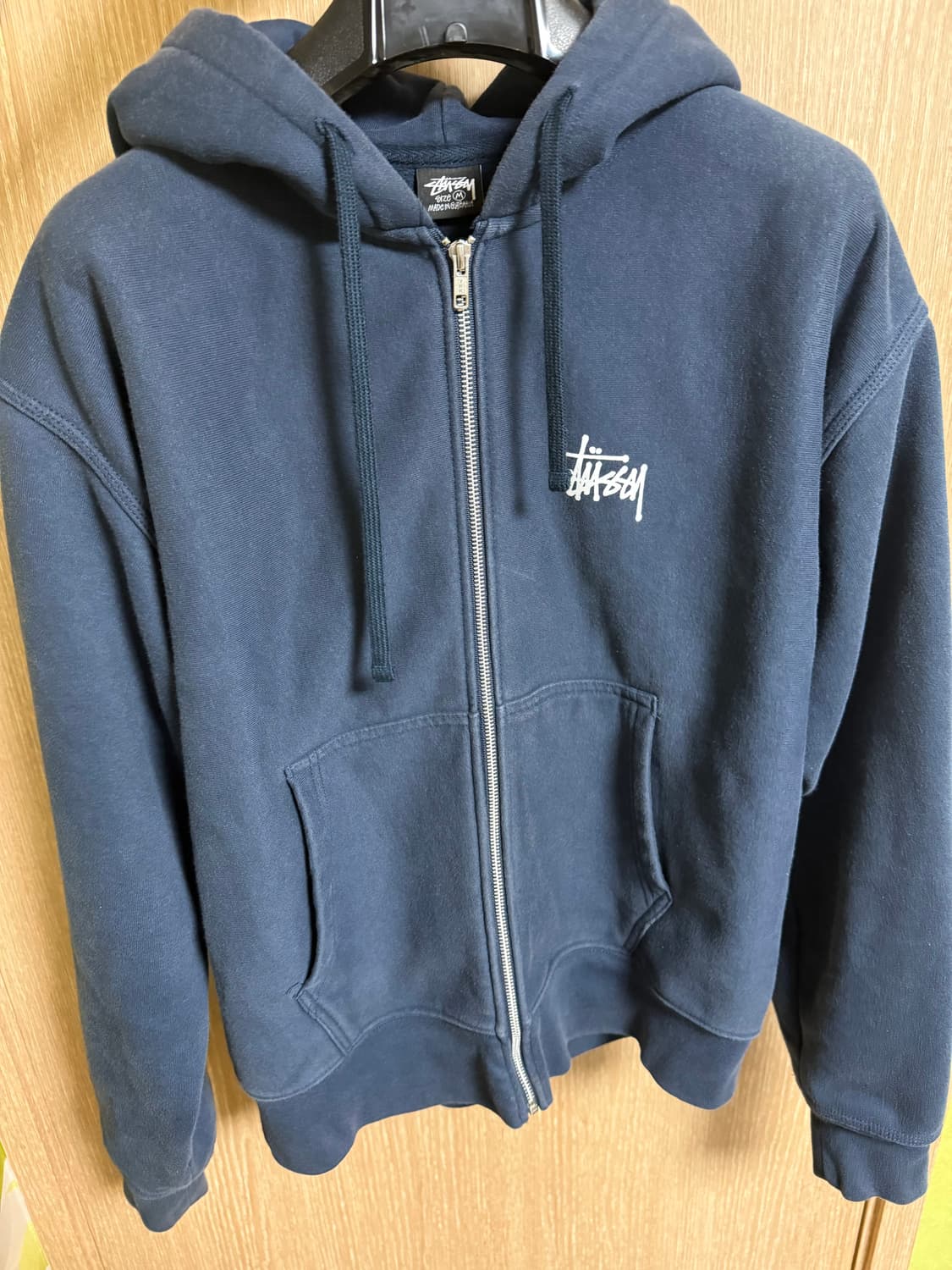 스투시 베이직 스투시 후드 집업 네이비 2024, 2025 상품이미지4