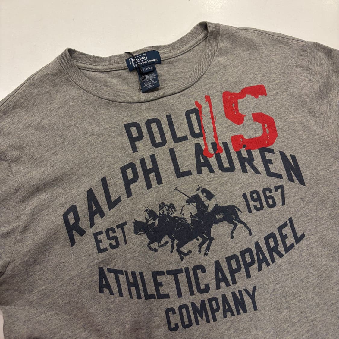 [L] 폴로 랄프로렌 Y2K 긴팔 티셔츠 그레이 C836 상품이미지3