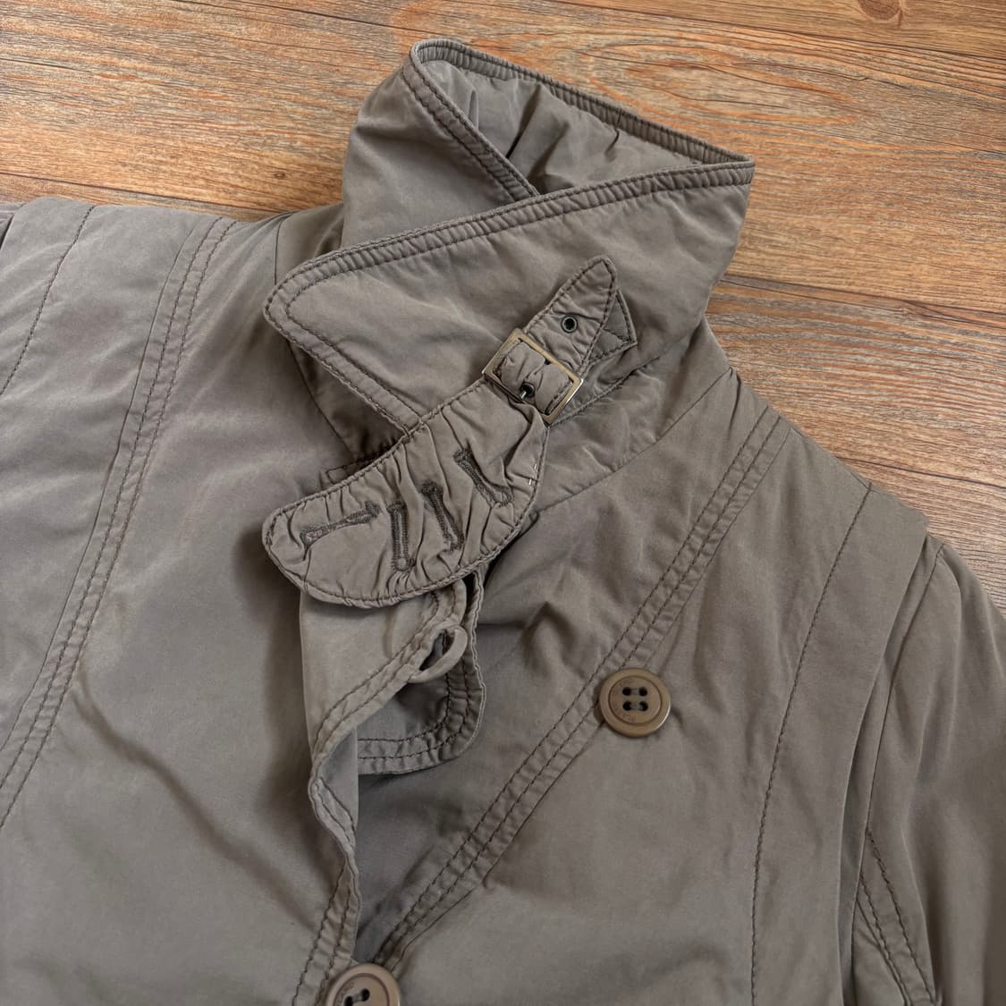 플라스틱 아일랜드 S 캐주얼 코트 소프트 트렌치  상품이미지8