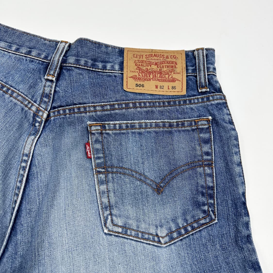 리바이스 506 오리지널 워싱 커팅진 데님 팬츠 (32인치) 상품이미지5