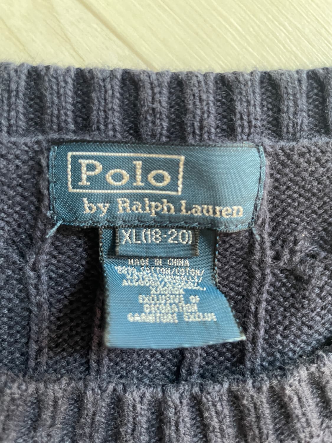 폴로 케이블 니트 네이비 상품이미지3