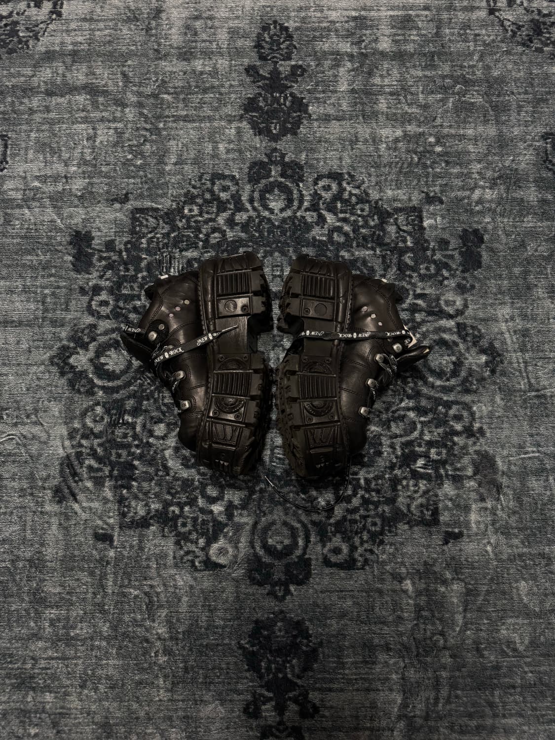 New rock white logo ribbon tank platform 상품이미지4