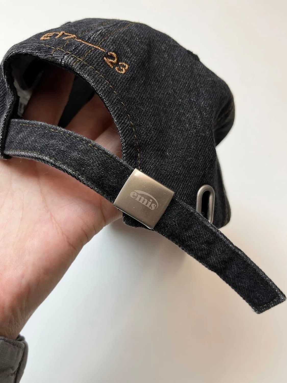 이미스 EMIS 워시드 배색 데님 볼캡 A1441    상품이미지6