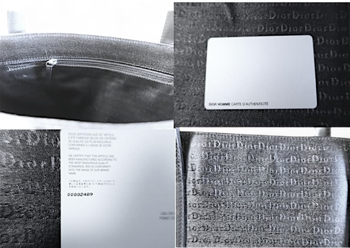 디올옴므 캔버스 레더 로고 자카드 토트백 상품이미지9