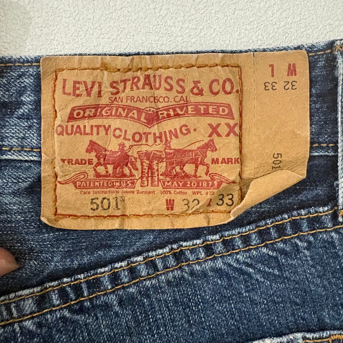 리바이스 501 청바지 W32 L33 상품이미지7