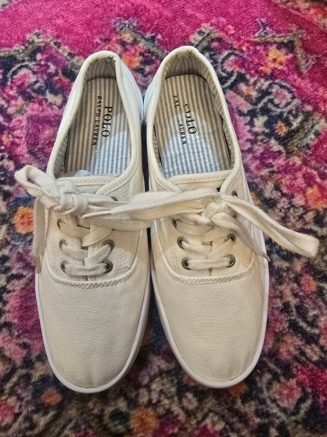 폴로 랄 로렌(Polo Ralph Lauren) 통굽 로우탑  캔버스 상품이미지2