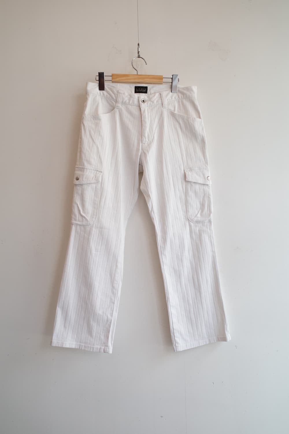 LOUIS CHAVLON 스트라이프 패턴 카고팬츠 (31인치) 상품이미지1