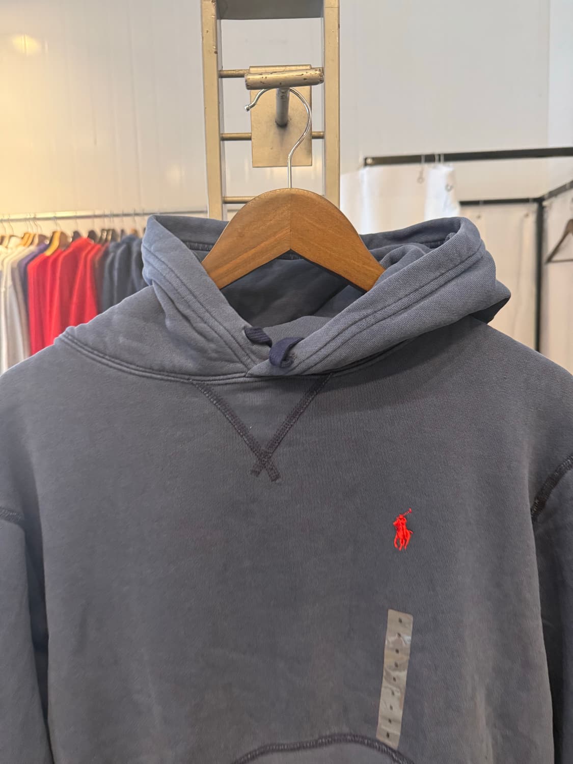 폴로 랄프로렌 새상품 네이비 후드티(스몰) 상품이미지2