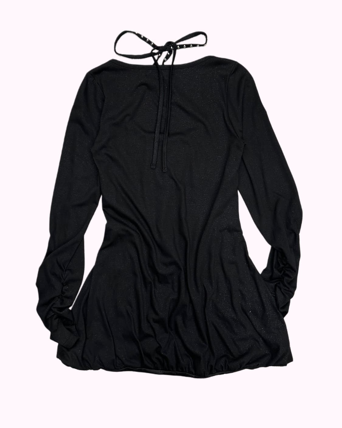 REGINA glitter halter shirring sleeve t 상품이미지4