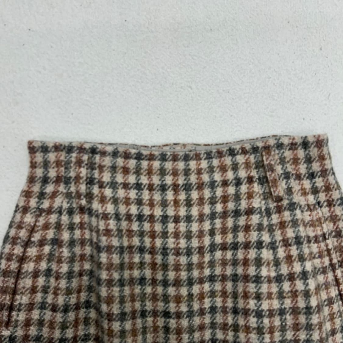 해리 트위 울 멀티 체크 미디 스커트 상품이미지3