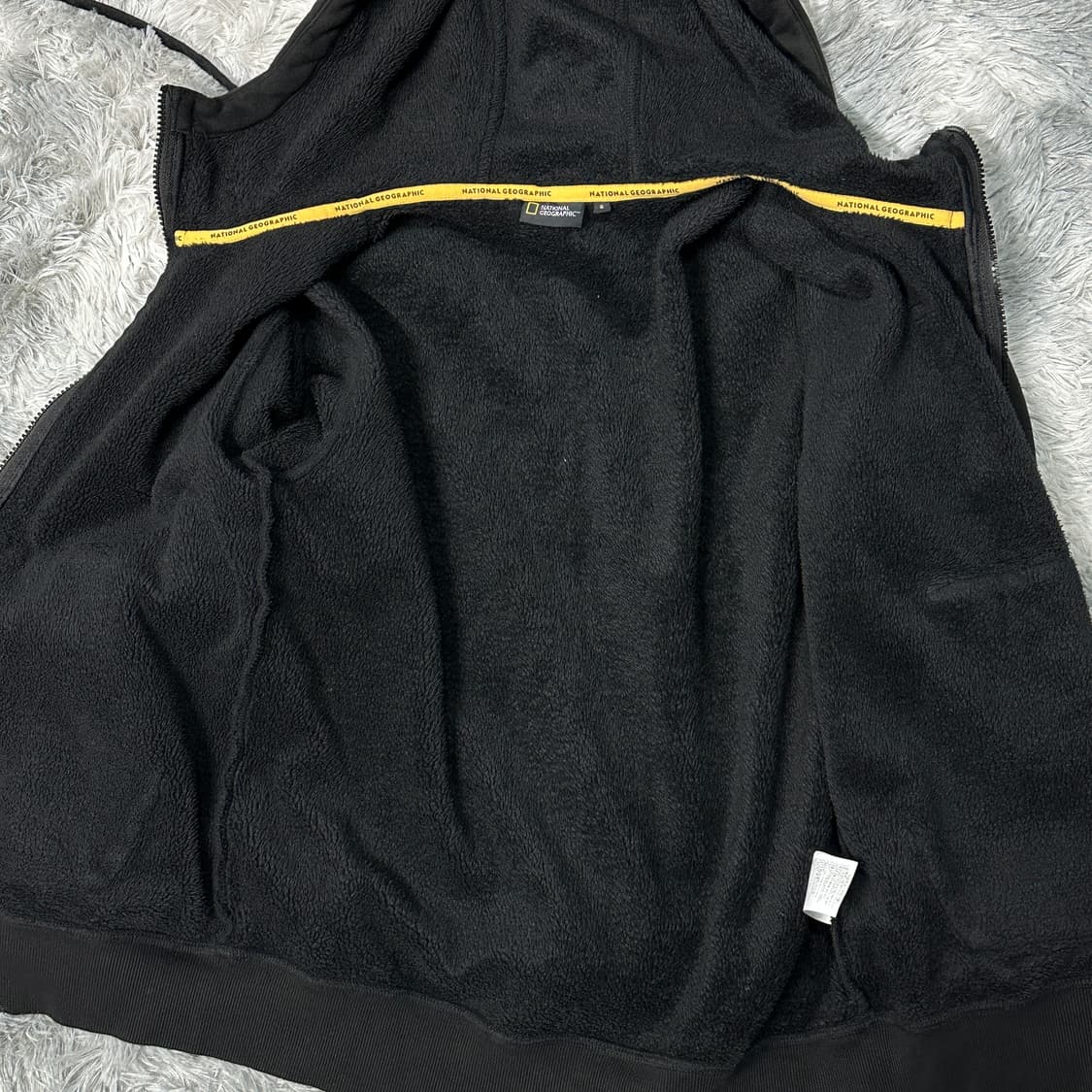 내셔널지오그래픽 기모 후드집업 블랙 s 상품이미지3