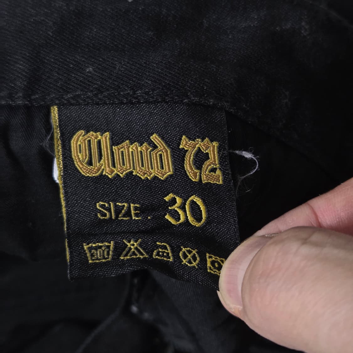 Cloud72 클라우드72 30사이즈 가죽 자수 패치 블랙 데님  상품이미지6