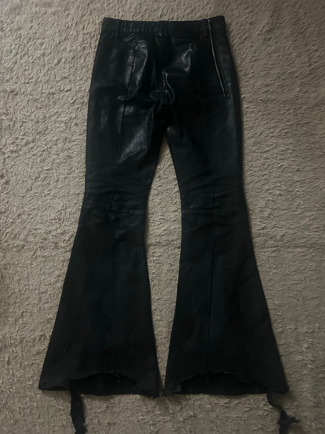 Nicolas lee waxed skirt flare jeans 상품이미지3