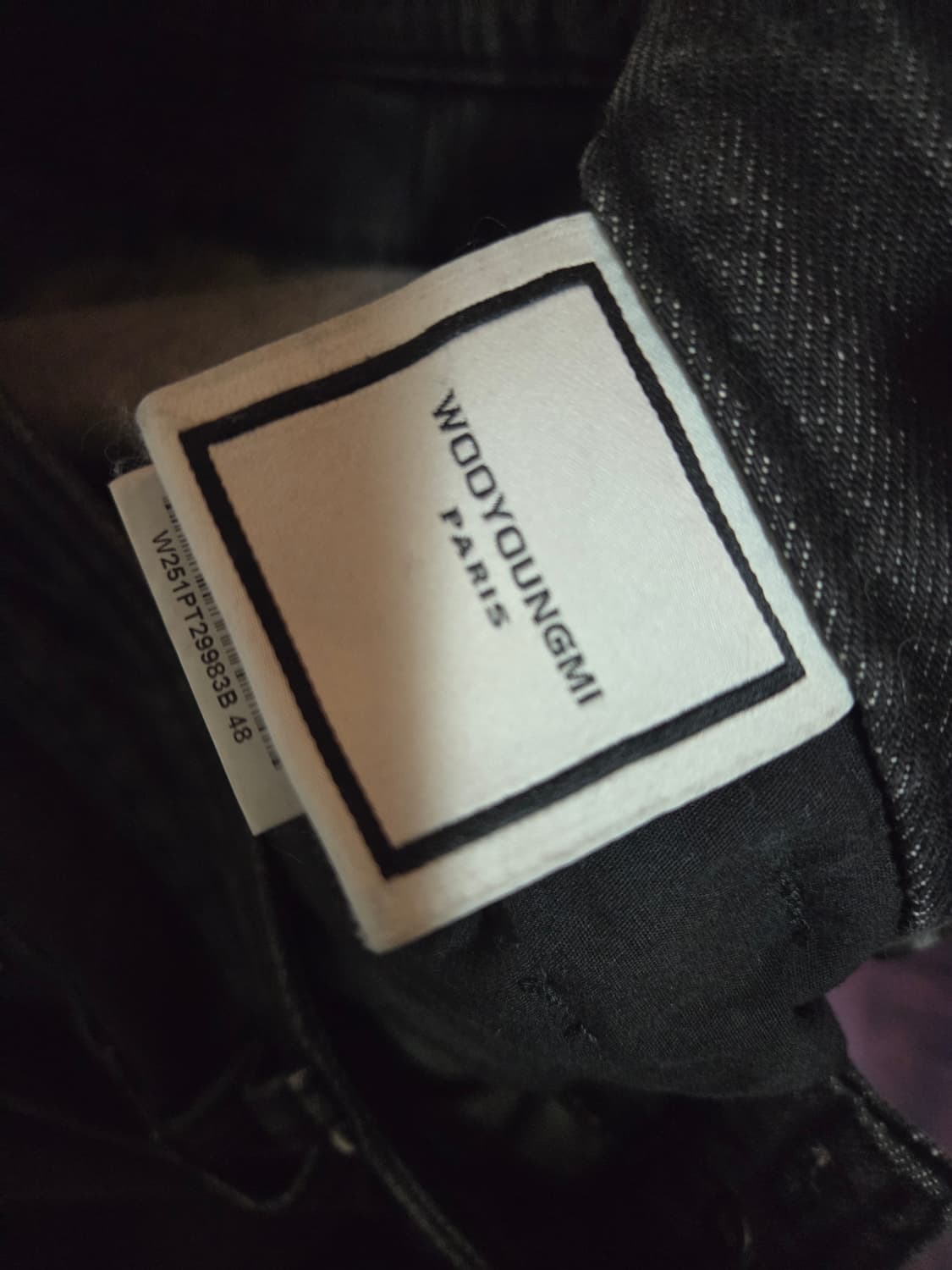 [48] 우영미 블랙 스트레이트 데님 팬츠 W251PT29983B  상품이미지8