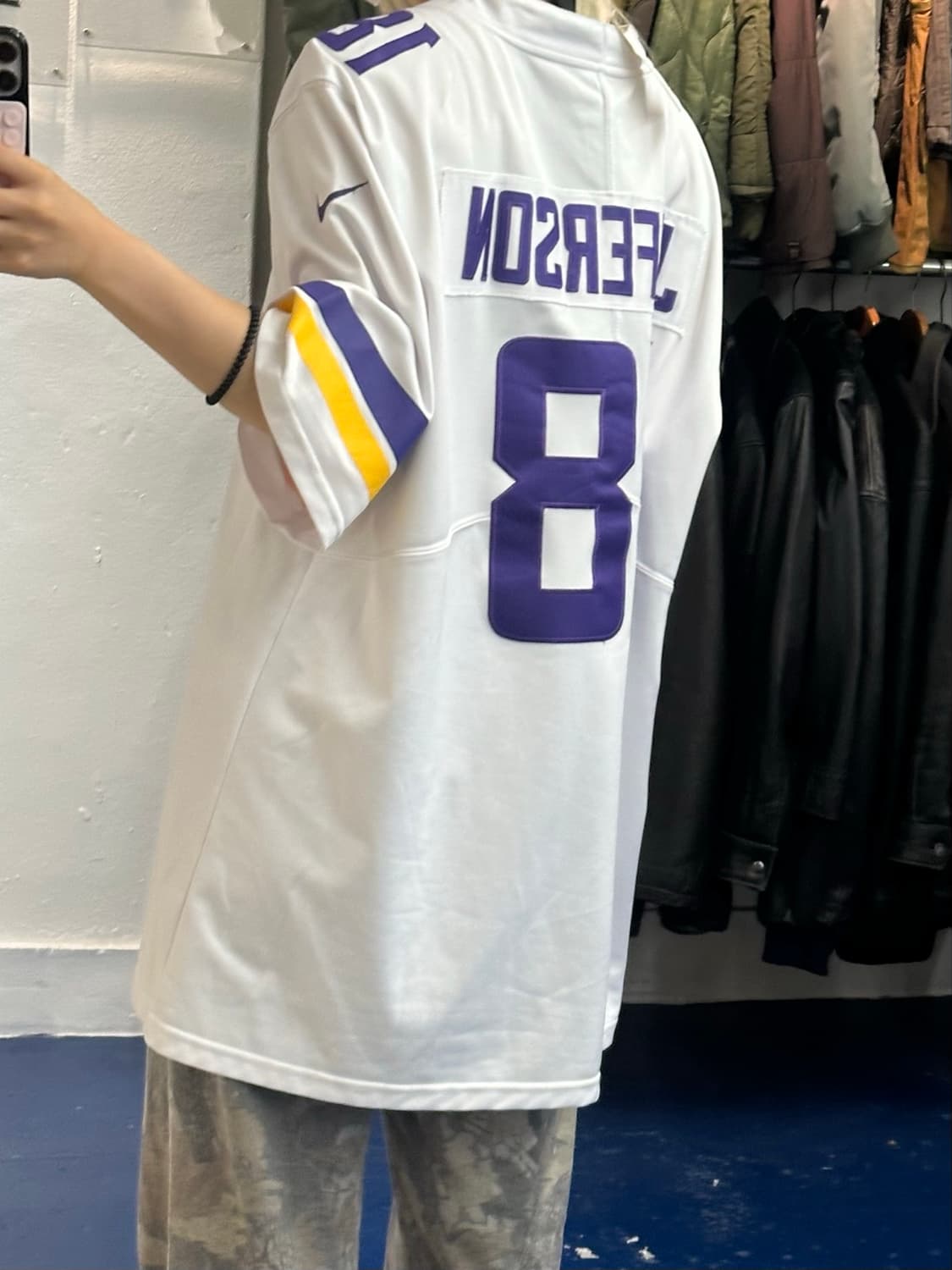 NIKE NFL 바이킹스 블록코어 풋볼져지 상품이미지3